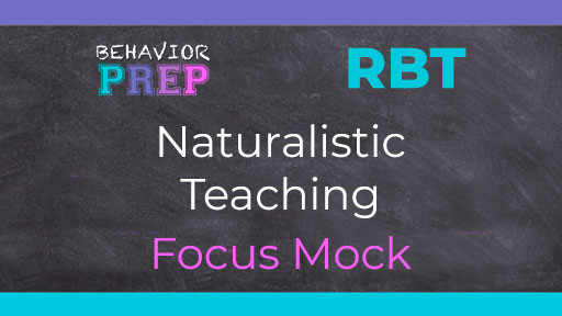 RBT Naturalistic Teaching Focus Mock